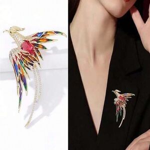 Solarys Phoenix Gold-Tone Brooch